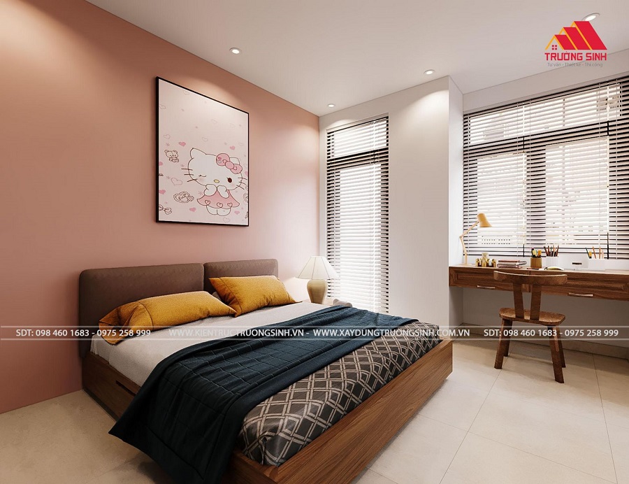 Thiết kế cửa sổ 2 cánh nhôm kính cho phòng ngủ hiện đại